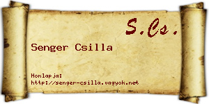 Senger Csilla névjegykártya